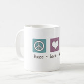 FriedensLiebe meditieren Kaffeetasse (Vorderseite Links)