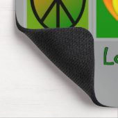 FriedensLiebe-medizinische Unterstützung Mousepad (Ecke)