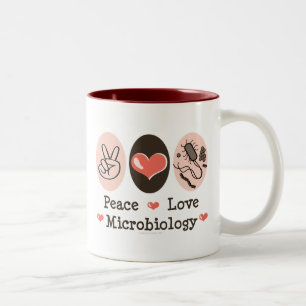 FriedensLiebe-Mikrobiologie-Tasse Zweifarbige Tasse