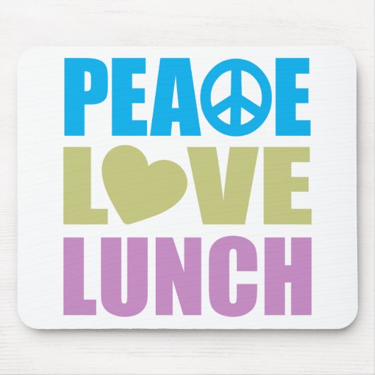 FriedensLiebe-Mittagessen Mousepad (Vorne)