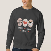 FriedensLiebe-MOO-Kuh-Sweatshirt Sweatshirt (Vorderseite)