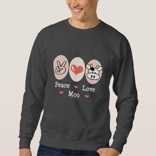 FriedensLiebe-MOO-Kuh-Sweatshirt Sweatshirt (Vorderseite)