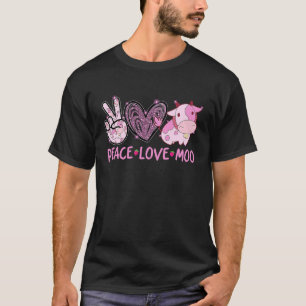 Friedensliebe Moo Kühe Tie Dye Regenbogen Veganer  T-Shirt