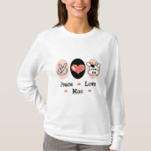 FriedensLiebe-MOO-KuhHoodie T-Shirt (Vorderseite)