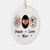 FriedensLiebe-MOO-Verzierung Keramikornament (Rechts)