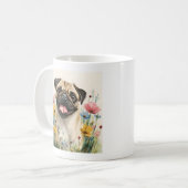 Friedensliebe Mops Tasse (Vorderseite Links)