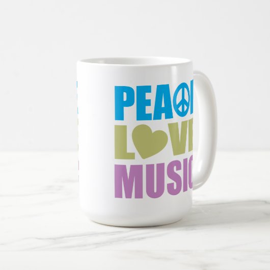 FriedensLiebe-Musik Kaffeetasse (VorderseiteRechts)