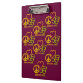 FriedensLiebe-Musikgewohnheitsklemmbrett Klemmbrett (Links)