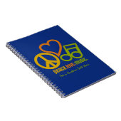 FriedensLiebe-Musikgewohnheitsnotizbuch Notizblock (Rechte Seite)