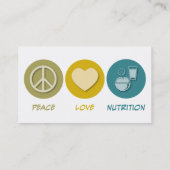 FriedensLiebe-Nahrung Visitenkarte (Rückseite)