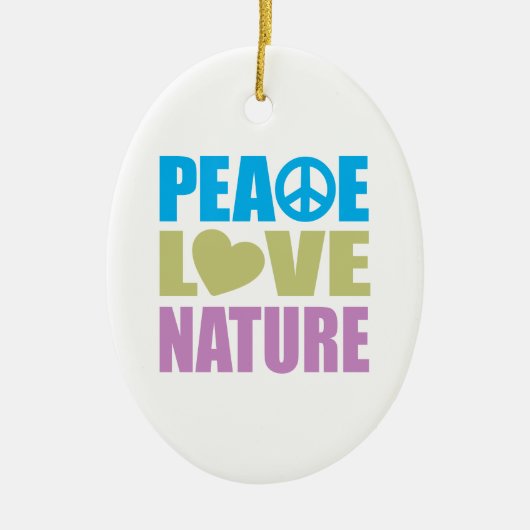 FriedensLiebe-Natur Keramik Ornament (Vorne)