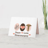 FriedensLiebe-Neurochirurgie-Gruß-Karte Karte (Rückseite)