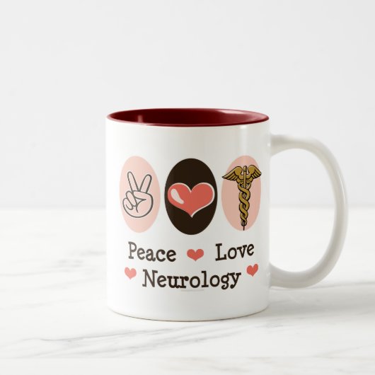 FriedensLiebe-Neurologie-Neurologe-Tasse Zweifarbige Tasse (Rechts)