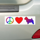 FriedensLiebe-Norwich-Terrier Autoaufkleber (Auf Auto)