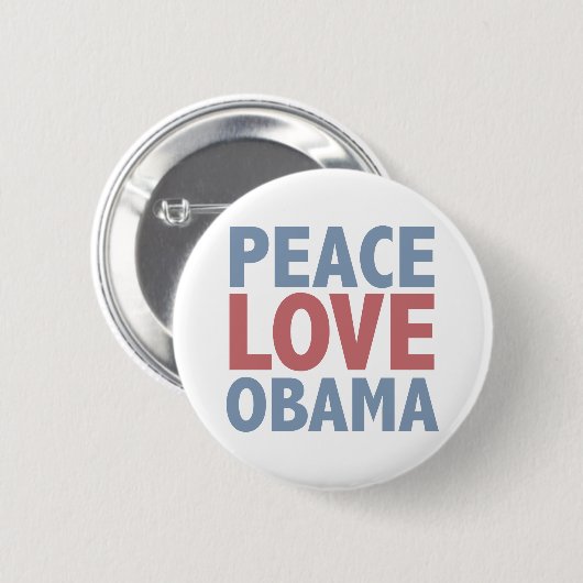 FriedensLiebe Obama Button (Vorne & Hinten)