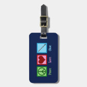 FriedensLiebe Oboe Gepäckanhänger (Vorderseite vertikal)