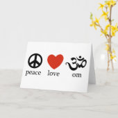 FriedensLiebe-OM-Geschenk Karte (Gelbe Blume)