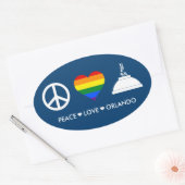 FRIEDENSLIEBE ORLANDO OVALER AUFKLEBER (Umschlag)