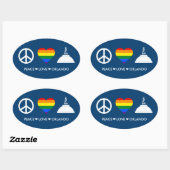 FRIEDENSLIEBE ORLANDO OVALER AUFKLEBER (Blatt)