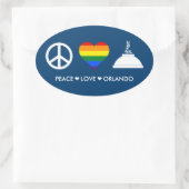 FRIEDENSLIEBE ORLANDO OVALER AUFKLEBER (Tasche)