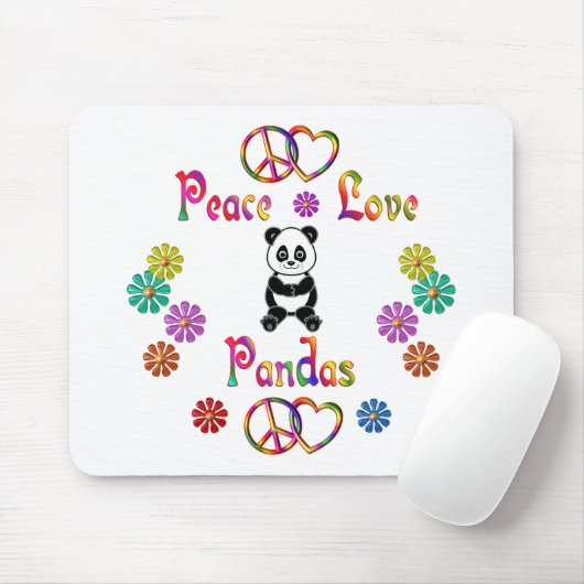 FRIEDENSLiebe-PANDAS Mousepad (Mit Mouse)