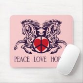 FRIEDENSLiebe-PFERDE Mousepad (Mit Mouse)