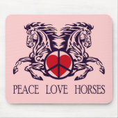 FRIEDENSLiebe-PFERDE Mousepad (Vorne)