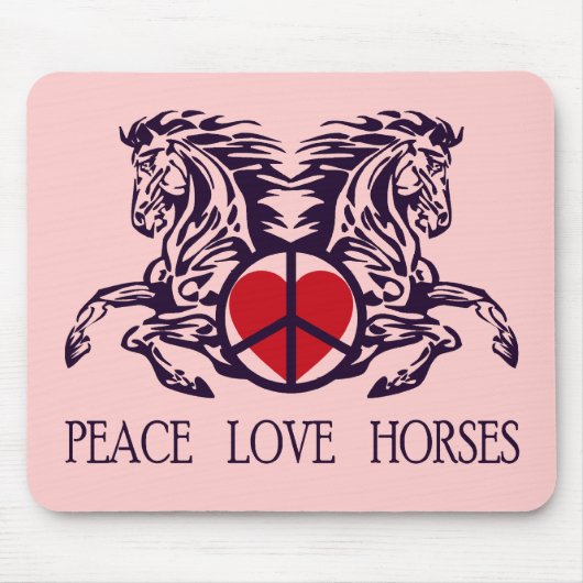 FRIEDENSLiebe-PFERDE Mousepad (Vorne)