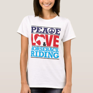 FriedensLiebe-Pferderuecken-ReitShirt T-Shirt