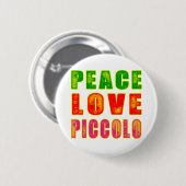 FriedensLiebe-Piccoloflöte Button (Vorne & Hinten)