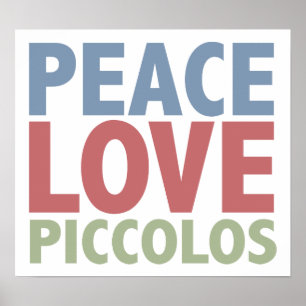 FriedensLiebe-Piccoloflöten Poster