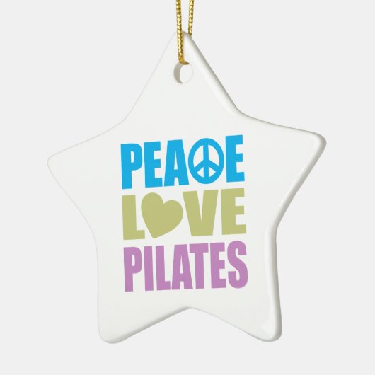 FriedensLiebe Pilates Keramik Ornament (Links)