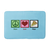 FriedensLiebe-Pizza Badematte (Vorderseite)