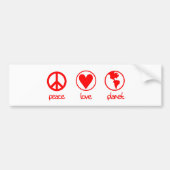 FriedensLiebe-Planet - Autoaufkleber (Vorne)