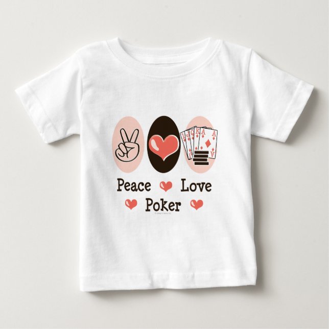 FriedensLiebe-Poker-Baby-T-Shirt Baby T-shirt (Vorderseite)