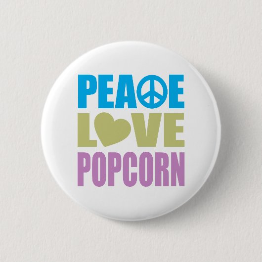 FriedensLiebe-Popcorn Button (Vorderseite)