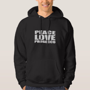 Friedensliebe Prosecco-Shirt Funkelndes Wein-T-Shi Hoodie
