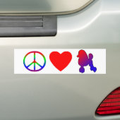 FriedensLiebe-Pudel-Autoaufkleber Autoaufkleber (Auf Auto)