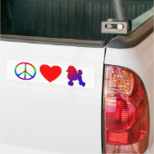 FriedensLiebe-Pudel-Autoaufkleber Autoaufkleber (Auf Lkw)