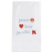 FriedensLiebe-Pudel Kleine Geschenktüte (Vorderseite)