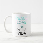 FriedensLiebe Pura Vida aquamariner u. schwarzer Kaffeetasse (Links)