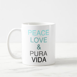 FriedensLiebe Pura Vida aquamariner u. schwarzer Kaffeetasse