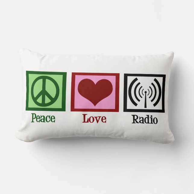 FriedensLiebe-Radio Lendenkissen (Vorderseite)