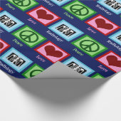 FriedensLiebe-Radiologie-cooler Radiologe Geschenkpapier (Ecke)