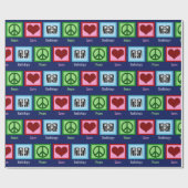 FriedensLiebe-Radiologie-cooler Radiologe Geschenkpapier (Flach)