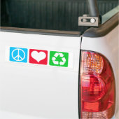 FriedensLiebe recyceln Autoaufkleber (Auf Lkw)