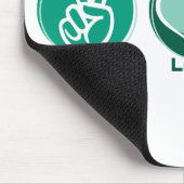 FriedensLiebe recyceln Mousepad (Ecke)