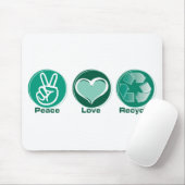 FriedensLiebe recyceln Mousepad (Mit Mouse)