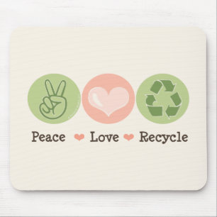 FriedensLiebe recyceln Mousepad