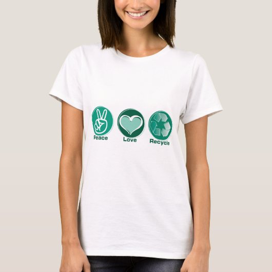 FriedensLiebe recyceln T-Shirt (Vorderseite)